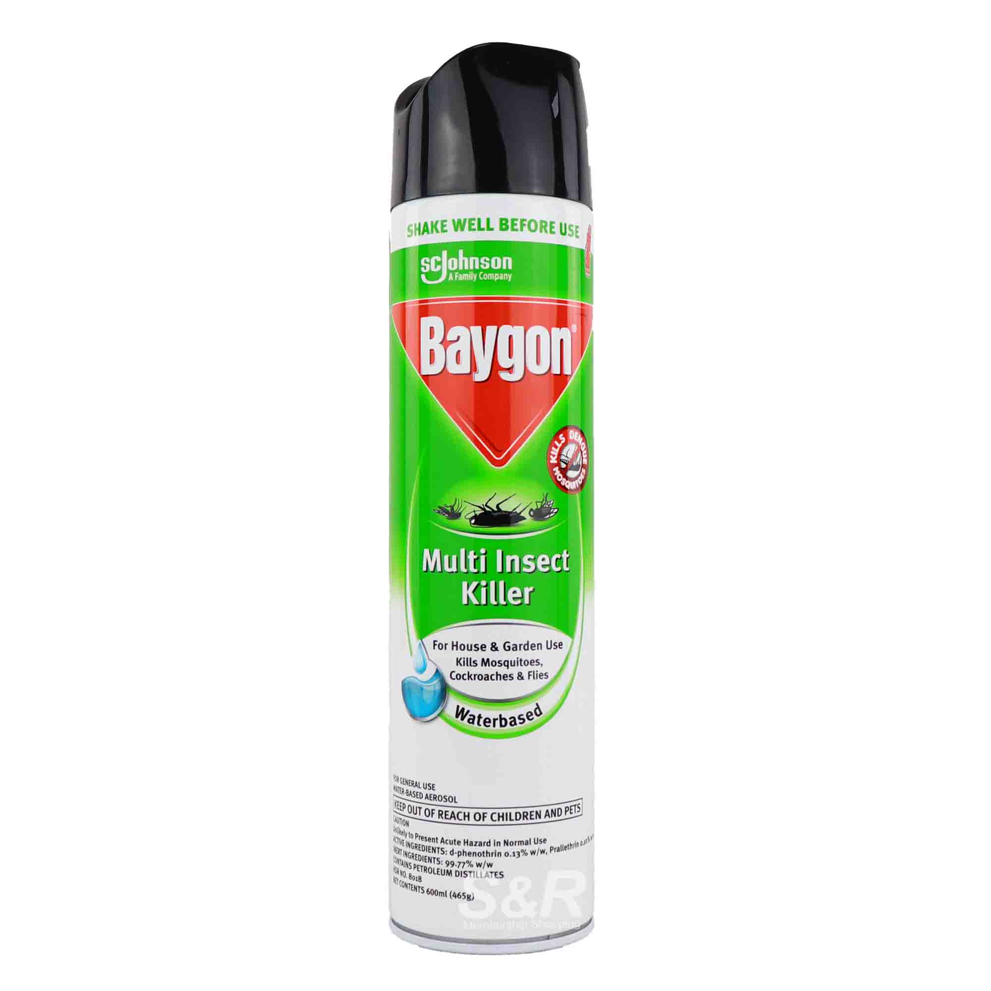 Baygon Multi Insect Killer Waterbased Aerosol 600mL